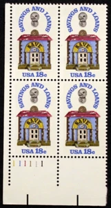 US Plate Blocks Stamps #1911 ~ 1981 18¢ Savings and Loan MNH SP2592 - Picture 1 of 1