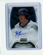 Travis Harrison 2011 Topps Bowman Reflection Sterling Prospects Autograph Auto 