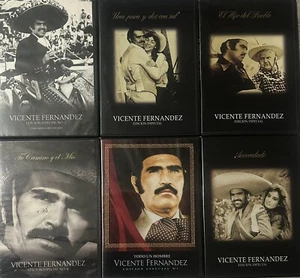Vicente Fernandez 6 Peliculas DVD LOT Hijo Del Pueblo Todo Un Hombre NEW y mas - Imagen 1 de 1