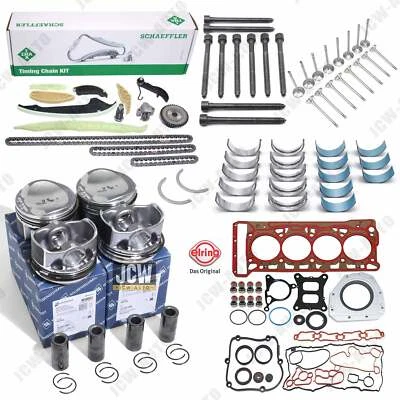 Kit de reconstrucción de motor pistones Vavles para VW Audi A3 A4 A5 1.8 TFSI CJE CJS Foto 1 de 4