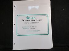 "G&K" QUADRILLED PAGES 3-RING LIGHT WEIGHT 35 PAGES G-K 160 W/FREE SHIPPING!!
