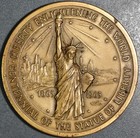 1965 STATUE DE LA LIBERTÉ 100ème Medallic Art Co MÉDAILLE BRONZE 64mm 113g A1786