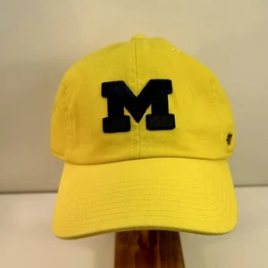 Michigan Wolverines NCAA '47 Brand Yellow Adjustable Strapback Hat Solid - Picture 1 of 7