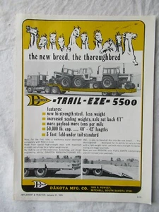1976 Dakota Trail-Eze Trailers Print AD Advertisement 11x8 - Picture 1 of 1