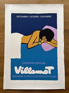 Affiche originale entoilée « Exposition TOULOUSE » signée Villemot - 1986