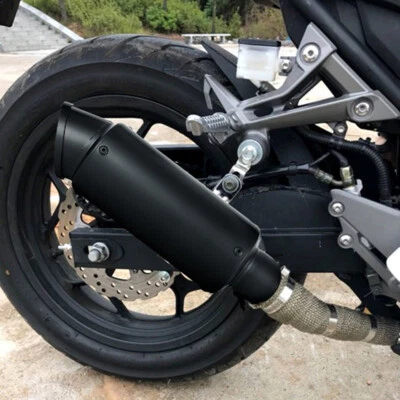 Motorcycle Exhaust Muffler Pipe Slip On Exhaust For Suzuki GSXR 750 Yamaha YZFR6 - Image 1 of 4