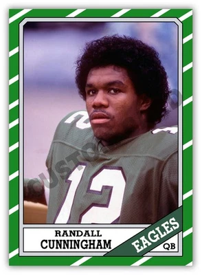Tarjeta hecha a mano Randall Cunningham Eagles 1986 personalizada Foto 1 de 3