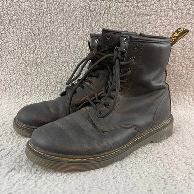 Dr Martens 1460 Jóvenes Niños Talla 5 Negro Cuero Cremallera Lateral Botas de Combate Zapatos Foto 1 de 4