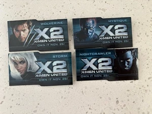 X2 DVD Release Wolverine Mystique Storm Nighcrawler Promotional Pinback Buttons - Picture 1 of 9