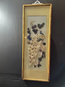 "Caja de sombras de arte concha china vintage 24""x10""" - Imagen 1 de 1