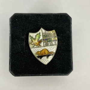 Antique 1800’s Canada Patriotic 925 Sterling Silver Pin 2.9g 7/8” - Picture 1 of 2