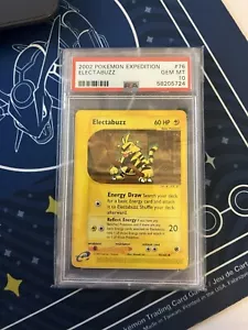 PSA 10 GEM MINT Electabuzz 76/165 Expedition Base Set Pokemon Card Rare Low Pop - Picture 1 of 1