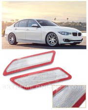 For 12-15 BMW F30 3-Series Base CLEAR Side Bumper Marker Reflector Lights Lamp