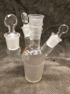 ACE GLASS 4 Inlet Ground Glass Adapter 38/50, 14/30, 19/38 - Picture 1 of 3