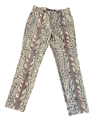 NUEVO CON ETIQUETAS - INSIGHT Pantalones Metálicos Imitación Piel de Serpiente - Talla 14 Foto 1 de 4