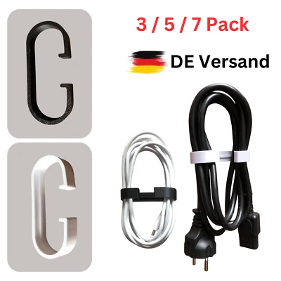 Kabel Organizer Clip Set Kabelhalter Kabelmanage für Lade -Stromkabel Universell - Bild 1 von 4