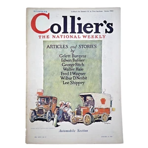 COLLIER'S - Jan 11, 1913 (Section Two) Original Vintage Magazine (Cover Only) - Imagen 1 de 2
