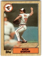 1987 Topps Baseball Cards Ken Dixon Baltimore Orioles #528