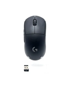 Used Original Logitech G Pro Wireless Black Gaming Mouse + Dongle for PC - Picture 1 of 7
