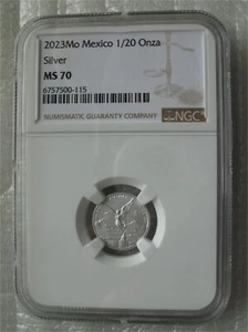 Mexico 2023 Libertad Silver UNC Coin 1/20 Onza NGC MS70 - Picture 1 of 4