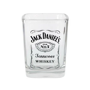 Jack Daniels Logo Label Schnapsglas klar - Bild 1 von 1