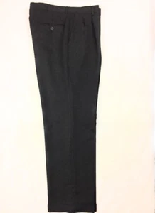 Pantalone elegante uomo Haggar taglia 38 x 42 1/2 grigio antracite plissettato davanti - Foto 1 di 7