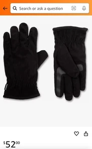 Isotoner Signature Men's Active Gloves Black Size Large - Picture 1 of 3