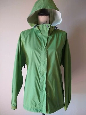 Chaqueta de lluvia cortavientos de nailon Sierra Design cremallera completa sudadera con capucha bolsillo verde talla M Foto 1 de 4