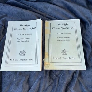 (2) THE NIGHT THOREAU SPENT IN JAIL: A Play in Two Acts 1972  RARE - Picture 1 of 5