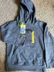 PUMA Youth Fleece Hoodie Color: Blue, Size:Small-7/8 - Picture 1 of 4