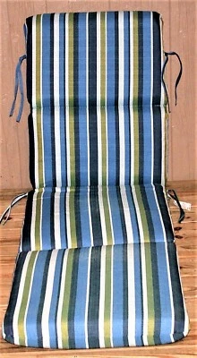 Deluxe Outdura® Outdoor Chaise Cushion ~ Marisol Baltic Stripe ~ 21 x 76 x 3.5  - Image 1 of 4