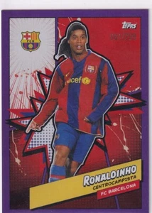 Topps FC Barcelona Fan Set Soccer 2023 BARH-3 Ronaldinho Purple 1/299 - Picture 1 of 2