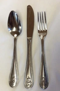 Vintage Children's Estia Stainless Indonesia Bears Flatware Utensils 3 Piece Set - Picture 1 of 10