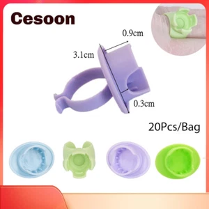 Bandeja de taza de mezcla desechable dental anillo para dedos prophy plato de plástico - Imagen 1 de 15
