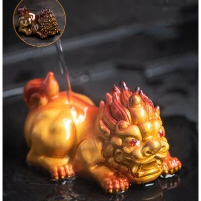 Cambio de color té mascota mascota riqueza traer casa calentamiento regalo resina adorno pequeño Foto 1 de 4