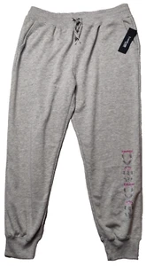 BEBE SPORT Women Plus Size 1X Heather Gray Nailhead Jogger Sweatpants NEW - Picture 1 of 17