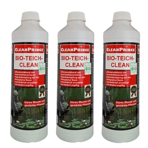 3 Pièce 0,5 Litre Bio Étang - Cleaner Avec Poissons, Kois Plantes Eau Claire - Bild 1 von 3