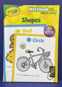 Crayola Shapes Workbook Look and Listen with Reward Stickers - Picture 1 of 2