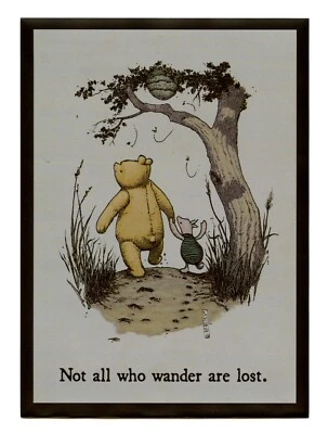 Pooh "Not all who wander are lost" Individual Card Sleeve Legion 50 MTG Original - Image 1 of 2