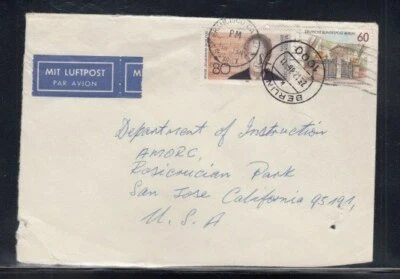 WEST BERLIN Commercial Cover Berlin to San Jose 23-12-1986 cancel - Image 1 of 2