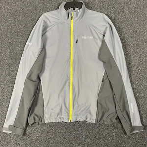 Marmot Gore Windstopper Jacket Mens Large Gray Yellow Full Zip Gorpcore Outdoor - Picture 1 of 13