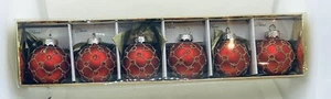 Pier 1 6 Place Card Holders RED Ornaments Christmas Beautiful NEW IN BOX - Picture 1 of 2