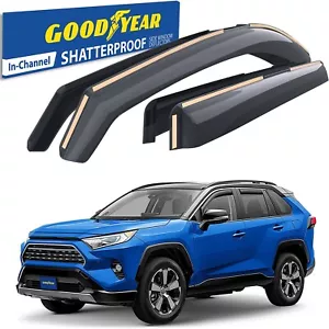 Sun Rain Visors Wind Rain Guards for 2019-2025 Toyota RAV4 SHATTERPROOF - Foto 1 di 7