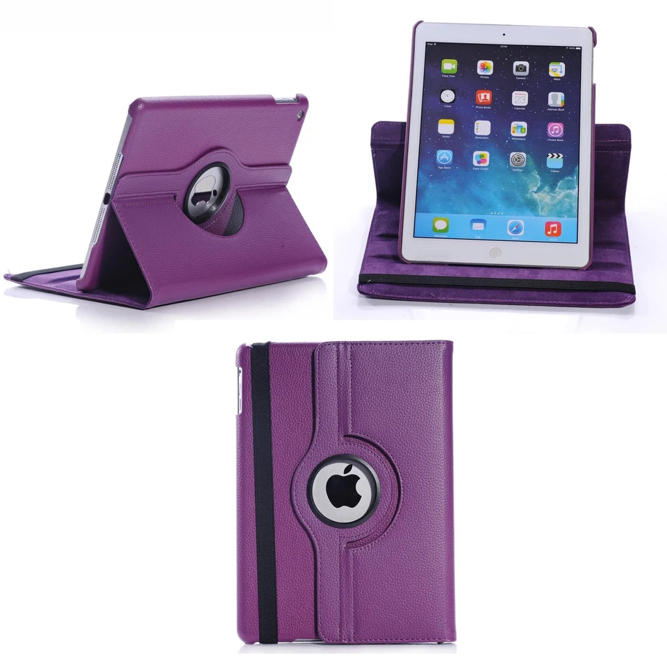 Case For Apple iPad Mini 4 Various Colour Pu Leather 360 Degree Rotating Cover - Image 1 of 1