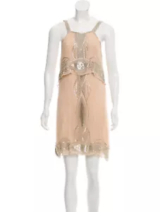 Parker Blush Silk Embellished Cocktail Evening Dress 0, 4, 10 NWT - Picture 1 of 3
