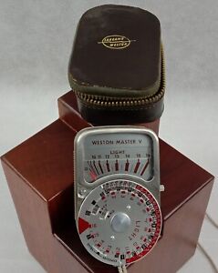 Vintage Sangamo Weston Master V S461-5 Universal Light Exposure Meter With Case