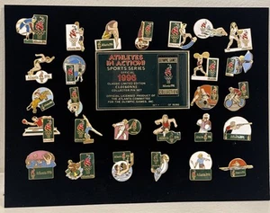 Olympic Games Official 1996 Athletes In Action Cloisonné Pin Set - Picture 1 of 9