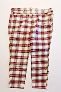 Old Navy Damen mehrfarbig kariert vorne flach spitz zulaufendes Bein Anzughose GRÖSSE 16R - Bild 1 von 4
