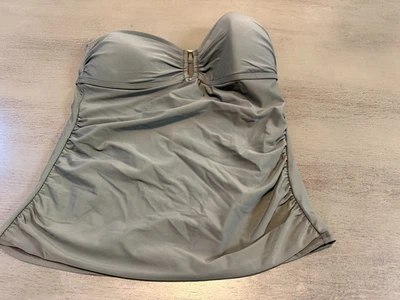 gray strapless MERONA swimsuit  top tankini size  large - Image 1 of 2