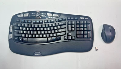 Logitech K350 Wireless Keyboard & M705  Mouse With Unifying Receiver Tested WORK - Image 1 of 4